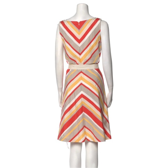 Lafayette 148 New York A-Line Dress retro
Chevron Striped sleeveless 12 - Picture 3 of 3